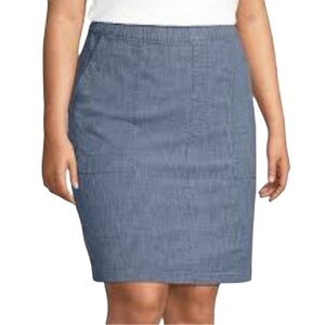 LANDS’ END Cotton Skorts Denim Style Skorts in Blue Jean Size 12P (PETITE)